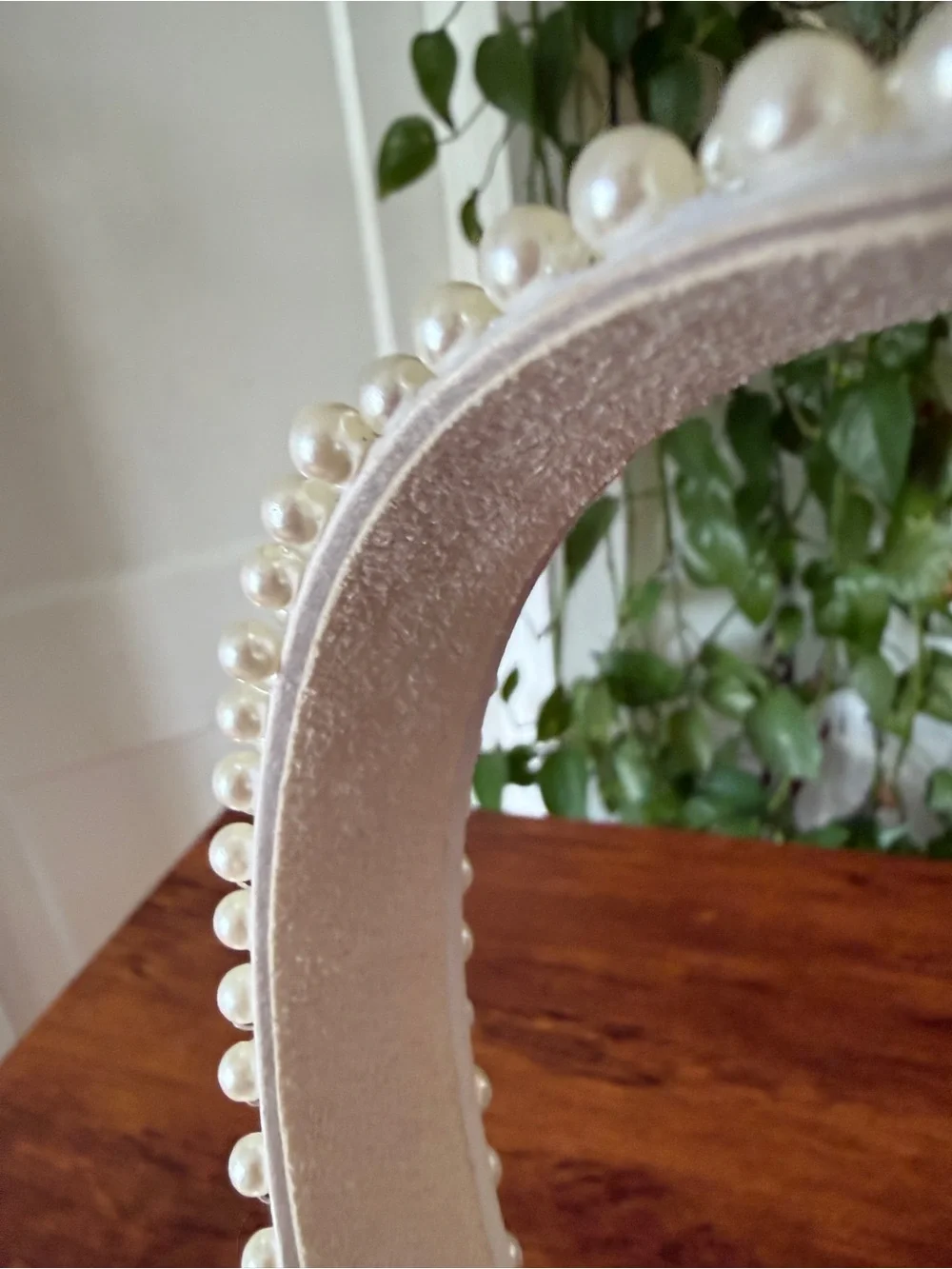 Pearl Beaded Headband - White